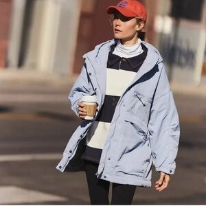Free people movement Billie blue insulated coat Xs nwot